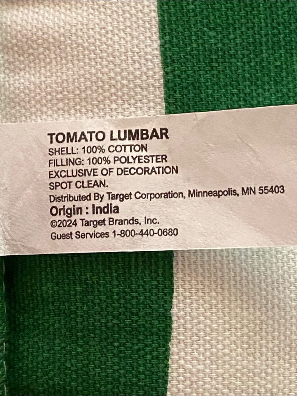 TOMATO TO-MAH-TO EMBROIDERED PILLOW Accent Throw Lumbar NWOT - Picture 3 of 4